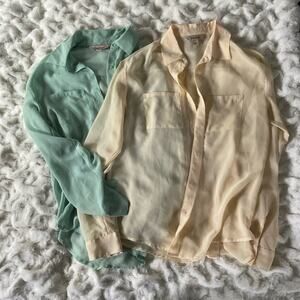 Shirt set a two sheer DECREE women’s size, small button downs